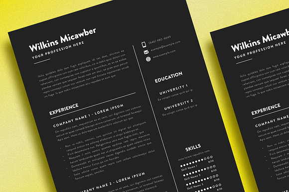 Classic Black Resume Layout