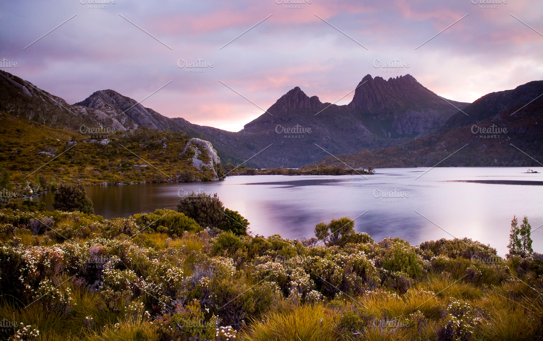 Cradle Mountain Sunset Tasmania, a Nature Photo by THP Creative
