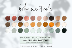 Boho Neutrals Procreate Palette