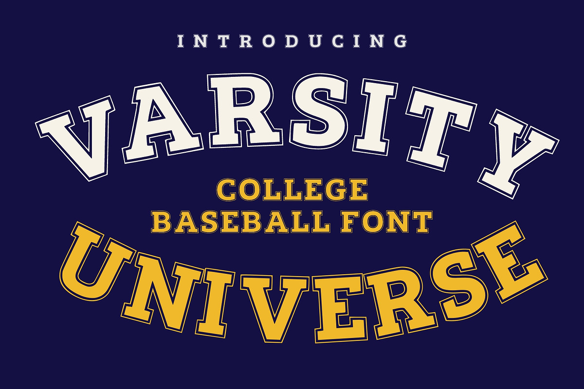 Varsity Universe Font, a Slab Serif Font by Fourteen Letter (Photo 1 of 5)