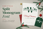 Christmas Split Monogram Font, a Symbol Font by vladocar (Thumbnail 1 of 6)