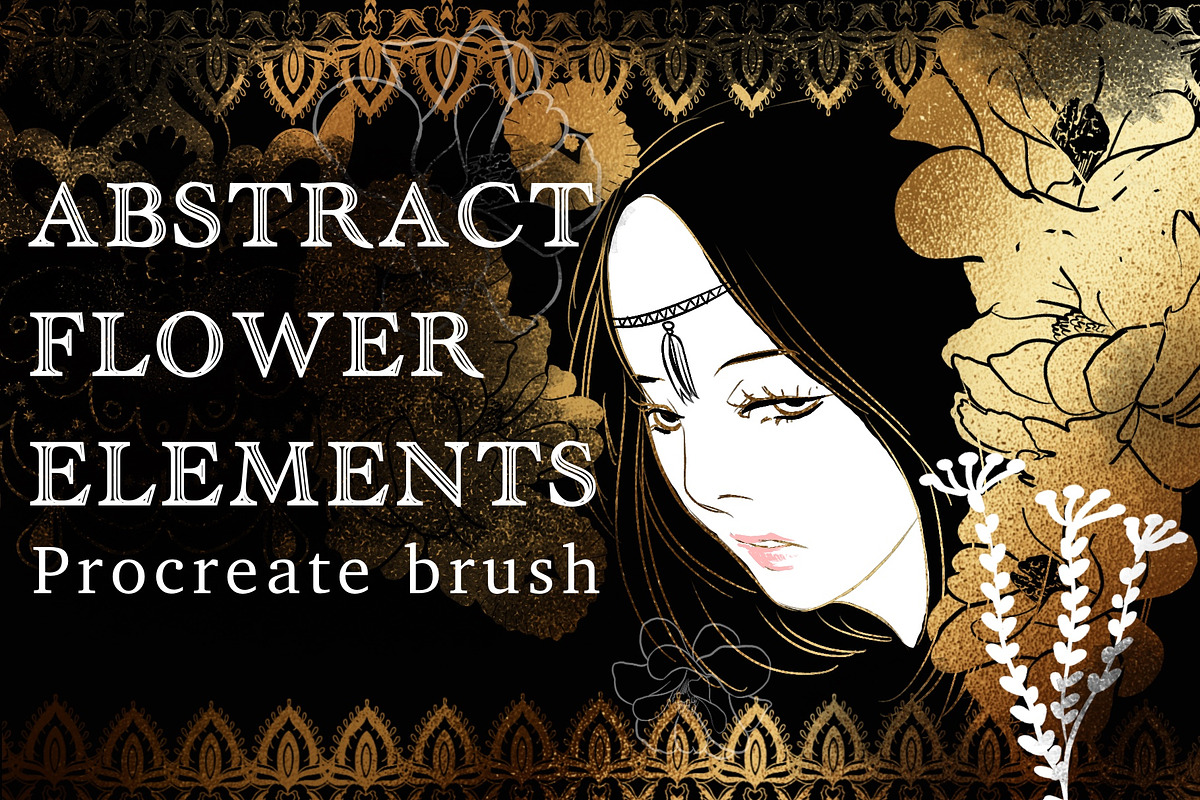 Abstract flower procreate brush, a Brush Add-On by Meisanmui (Photo 1 of 7)