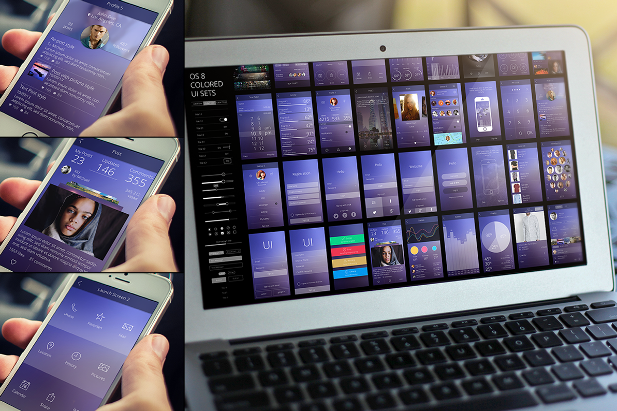 Colored UI Sets 21 Color, an UI Kit Template by Yuriy Kondratkov (Photo 4 of 5)