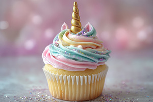Magical Unicorn Cupcake Pastel Frost, a Food & Drink Photo by Pixeness Studio