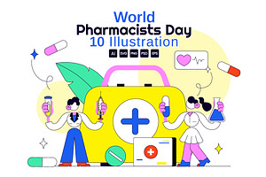 10 World Pharmacists Day, a Healthcare Illustration by denayunebgt