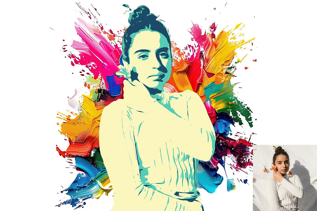 Vector Paint Effect Photoshop Action, a Brushes & More by Studio Retouch (Photo 5 of 10)