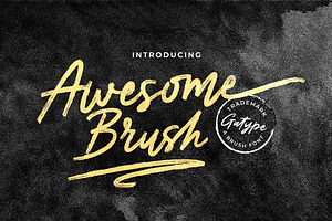 Awesome Brush, a Handwritten Font by Gatype
