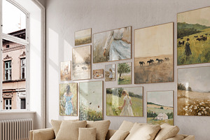 Countryside Charm Series. Poster Set