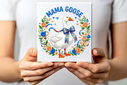 Mama Goose Floral PNG Design, an Illustration by CraftArtStudio (Thumbnail 3 of 4)