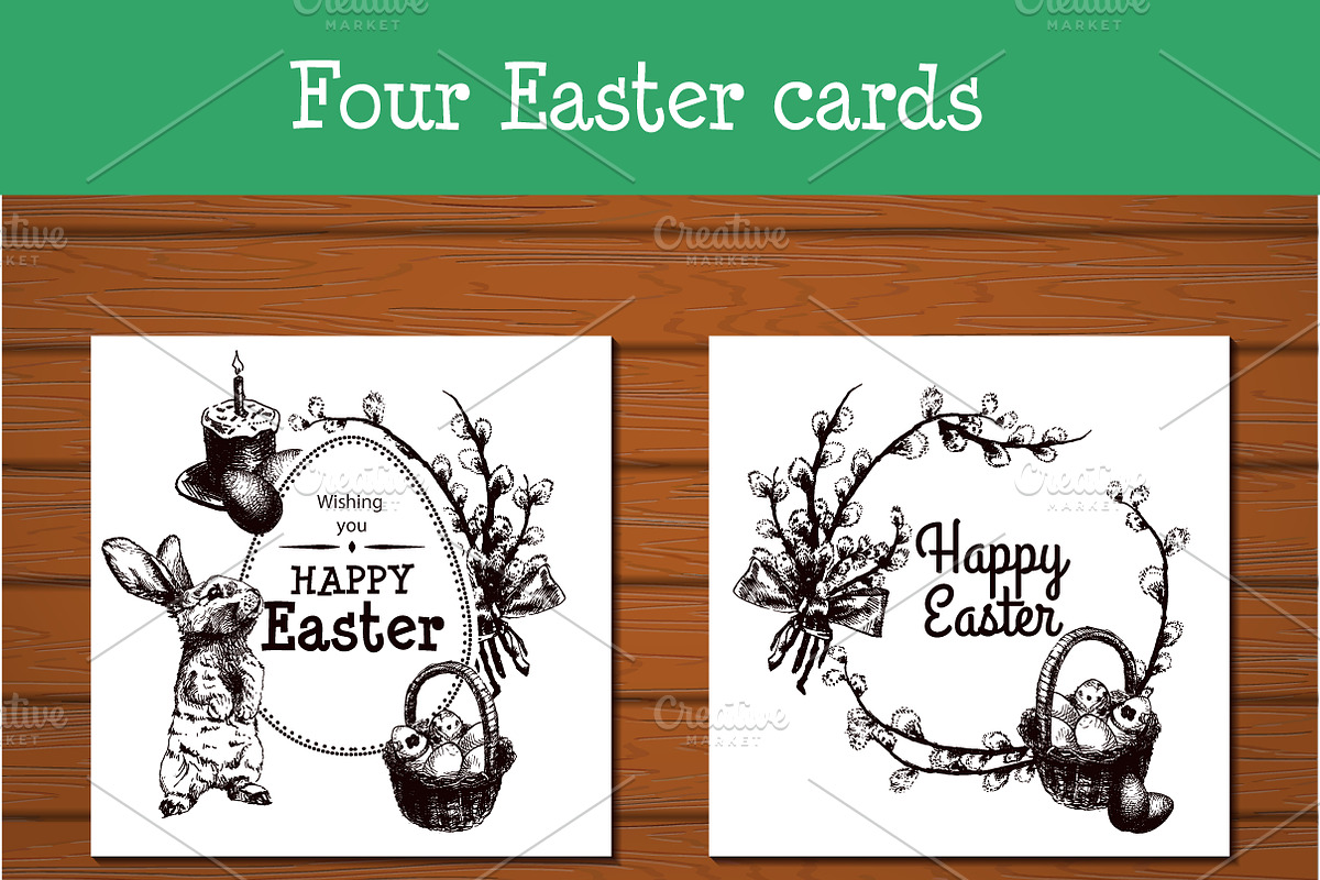 Sketch Easter Set, a Texture Illustration by Katyr (Photo 1 of 3)