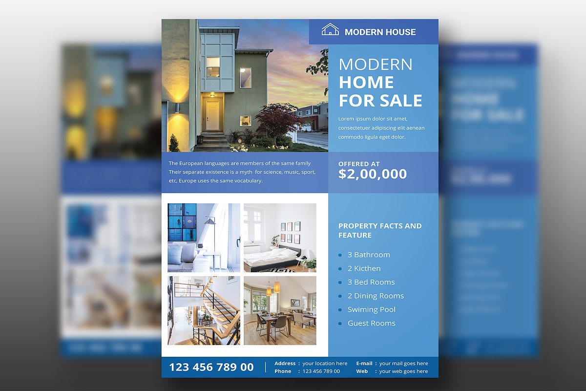 Real Estate Business Flyer Template, a Flyer Template by UI_Expert (Photo 2 of 2)