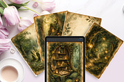 Fantasy Forest Junk Journal Pages, a Background Graphic by LA Design (Thumbnail 5 of 10)