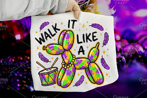 Walk it Like a Dog Mardi Gras PNG, an Illustration by Canvas Craft