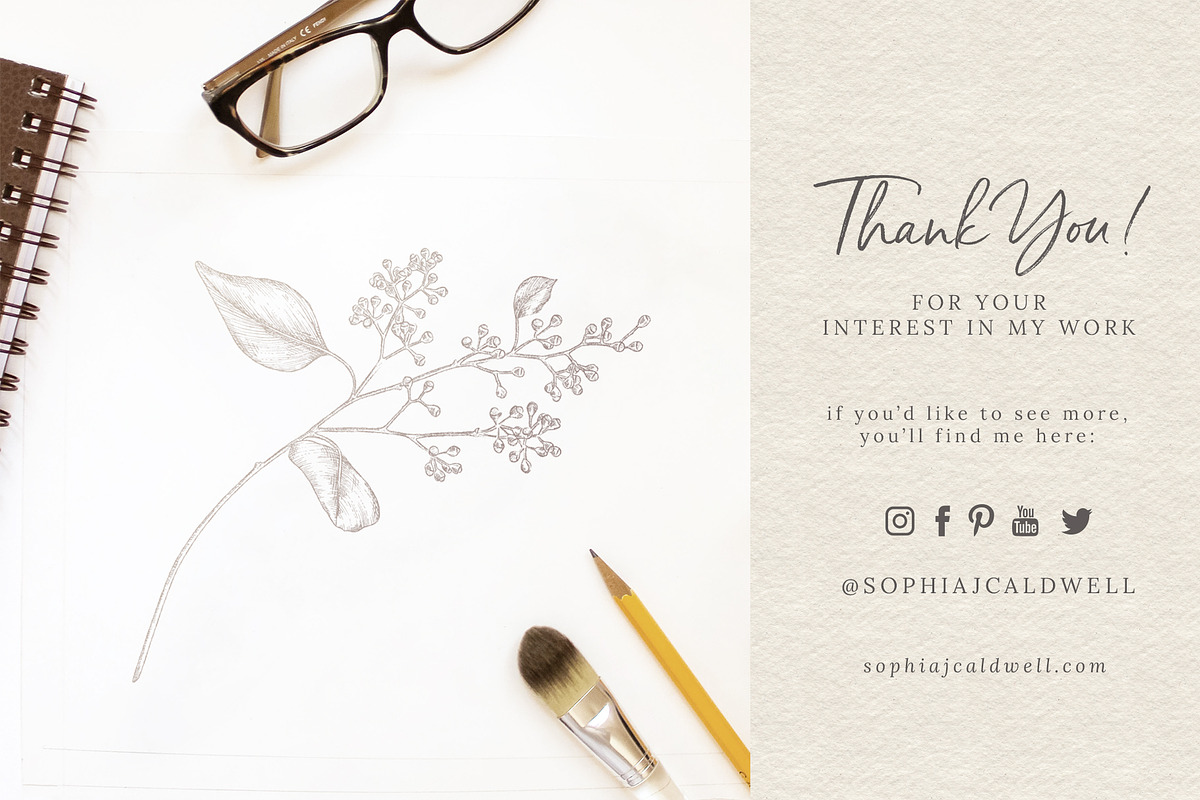Floral Procreate Brushes and Stamps, a Brush Add-On by Sophia J Caldwell (Photo 16 of 18)