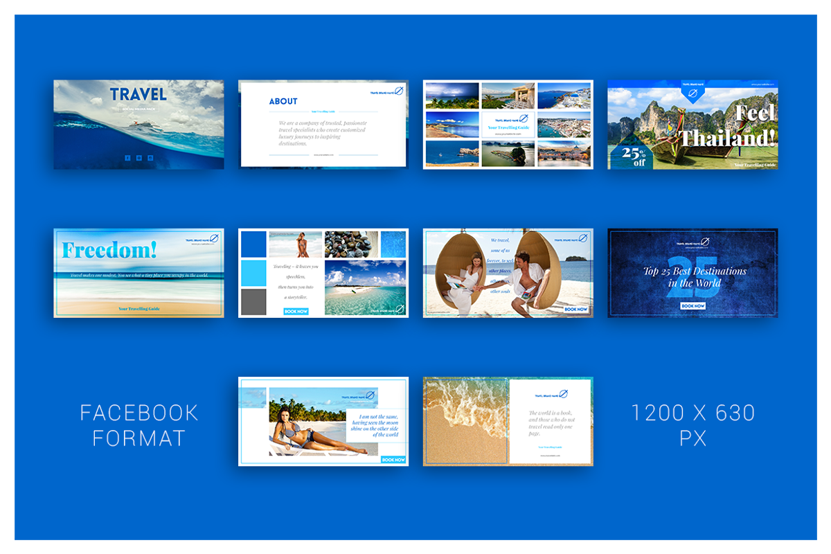 Travel Social Media Pack, a Social Media Template by Boris Cupac (Photo 8 of 14)