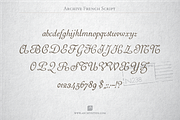 Archive French Script, a Script Font by Archive Type Fonts (Thumbnail 3 of 3)