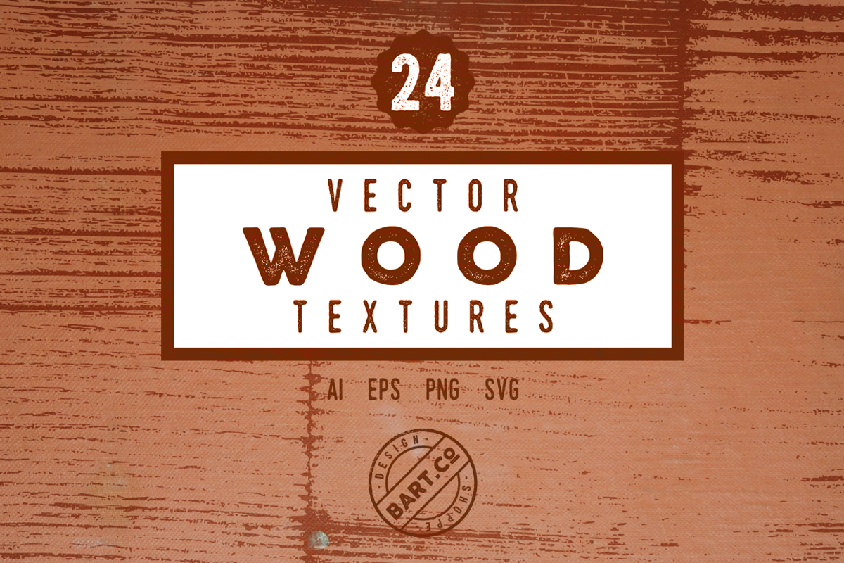 24 Vector Wood Textures, a Texture Graphic by Bart Wesolek (Photo 1 of 5)