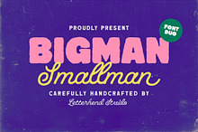 Bigman Smallman Funky Retro Font Duo