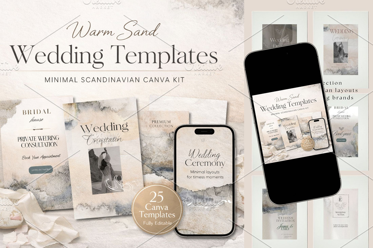 Scandinavian WeddingTemplates Bundle, a Social Media Template by Alisa Mikibith Art (Photo 8 of 23)