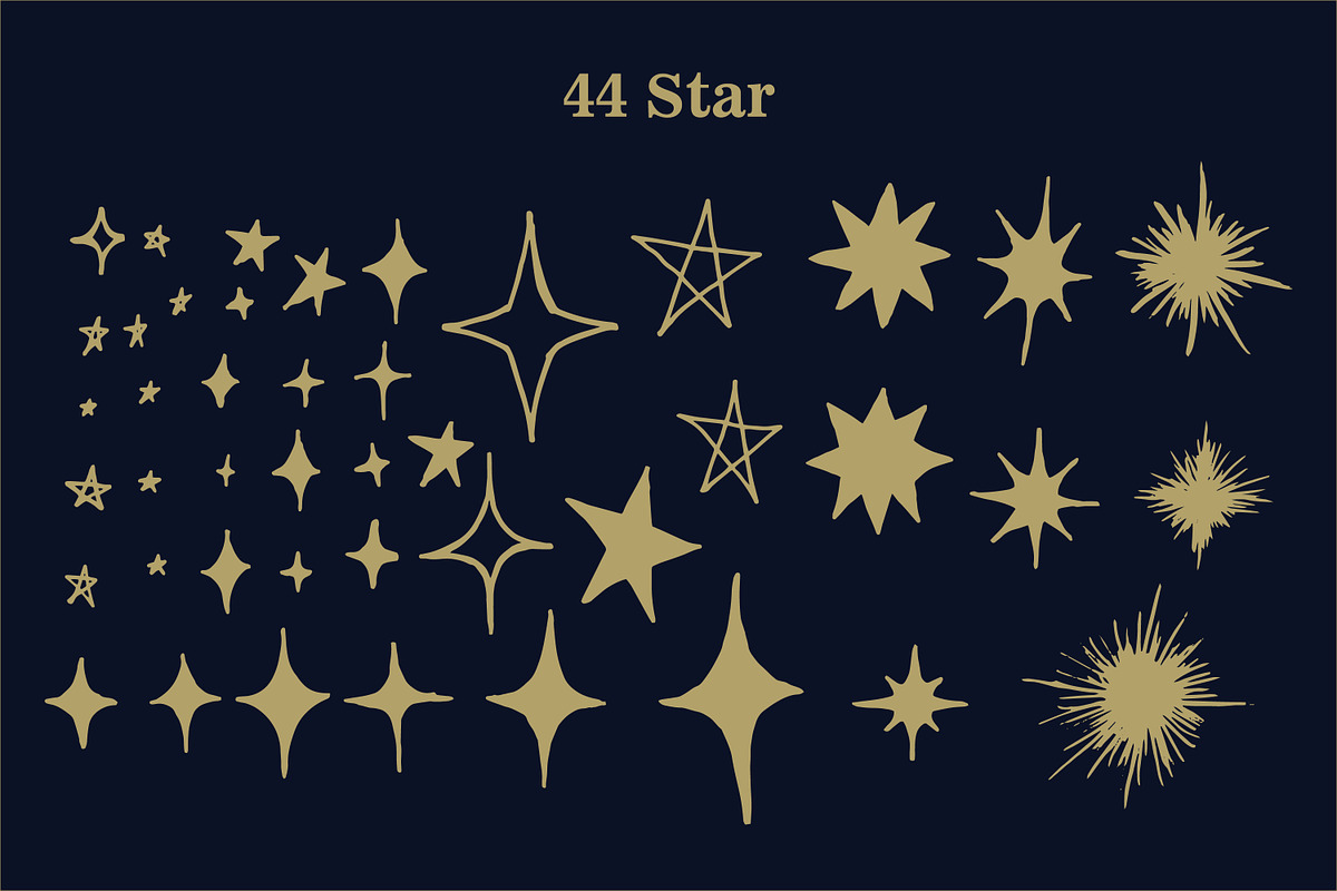 Hand drawn Space - Star Moon Sun, an Illustration by Artolabs (Photo 10 of 14)