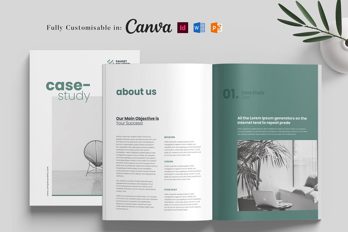 Case Study Template, Canva Template, a Brochure Template by Niofix (Photo 1 of 8)