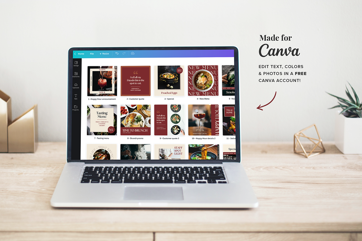 Restaurant Instagram Kit | Canva, a Social Media Template by Rose & Co. (Photo 8 of 9)