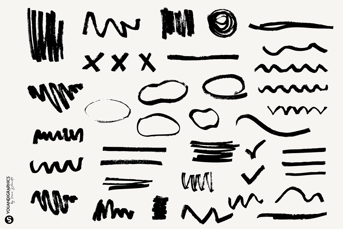 Analog | Hand Drawn Elements Set, a Texture Graphic by Youandigraphics (Photo 16 of 17)