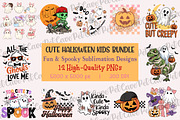 Cute Halloween Kids PNG Bundle, a Graphic by Pet Cave (Thumbnail 1 of 7)