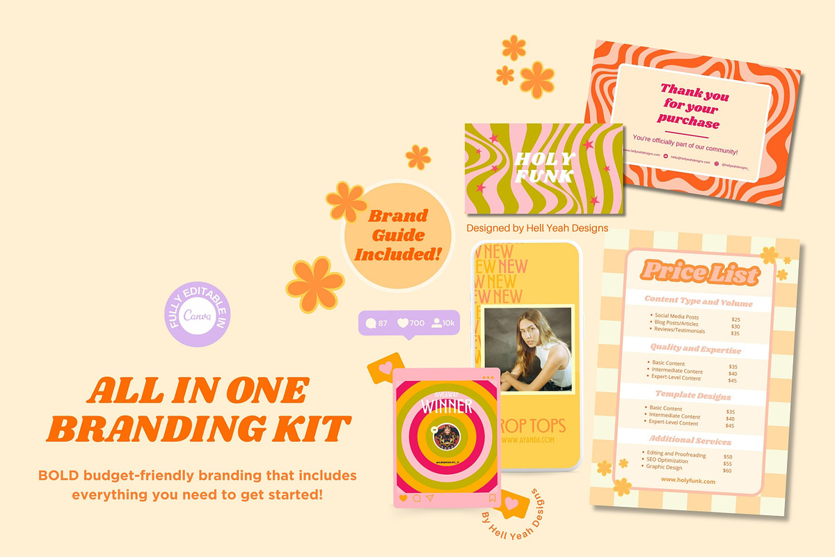 Holy Funk Branding Starter Kit, a Social Media Template by Hell Yeah Designs (Photo 3 of 12)