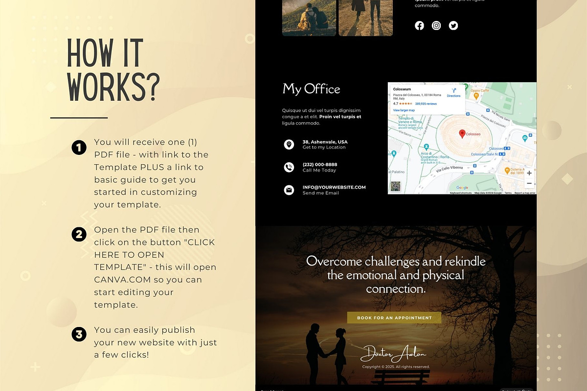 Couples Therapist Website Template, a Landing Page Template by Kromatic Design Studio (Photo 9 of 10)