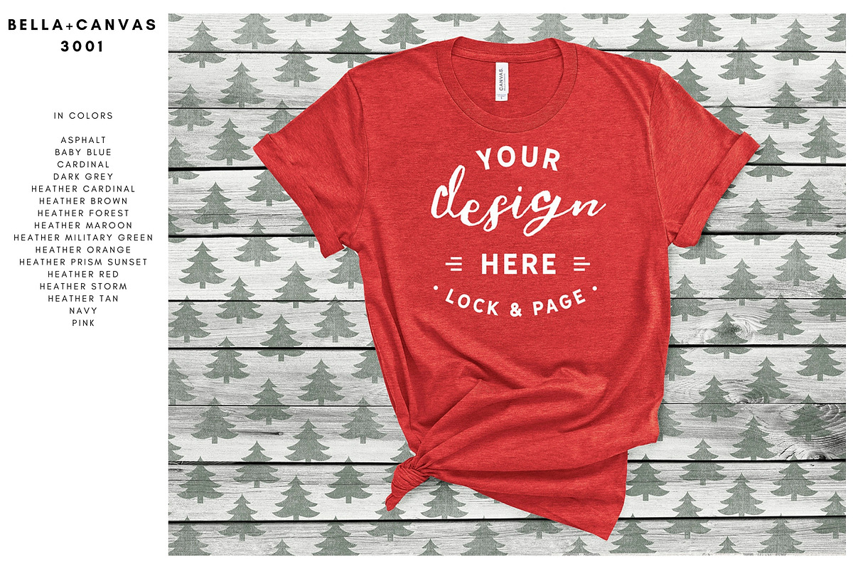 Xmas T-Shirt Mockup Bundle B+C 3001, a Shirt Mockup by lock and page (Photo 5 of 6)