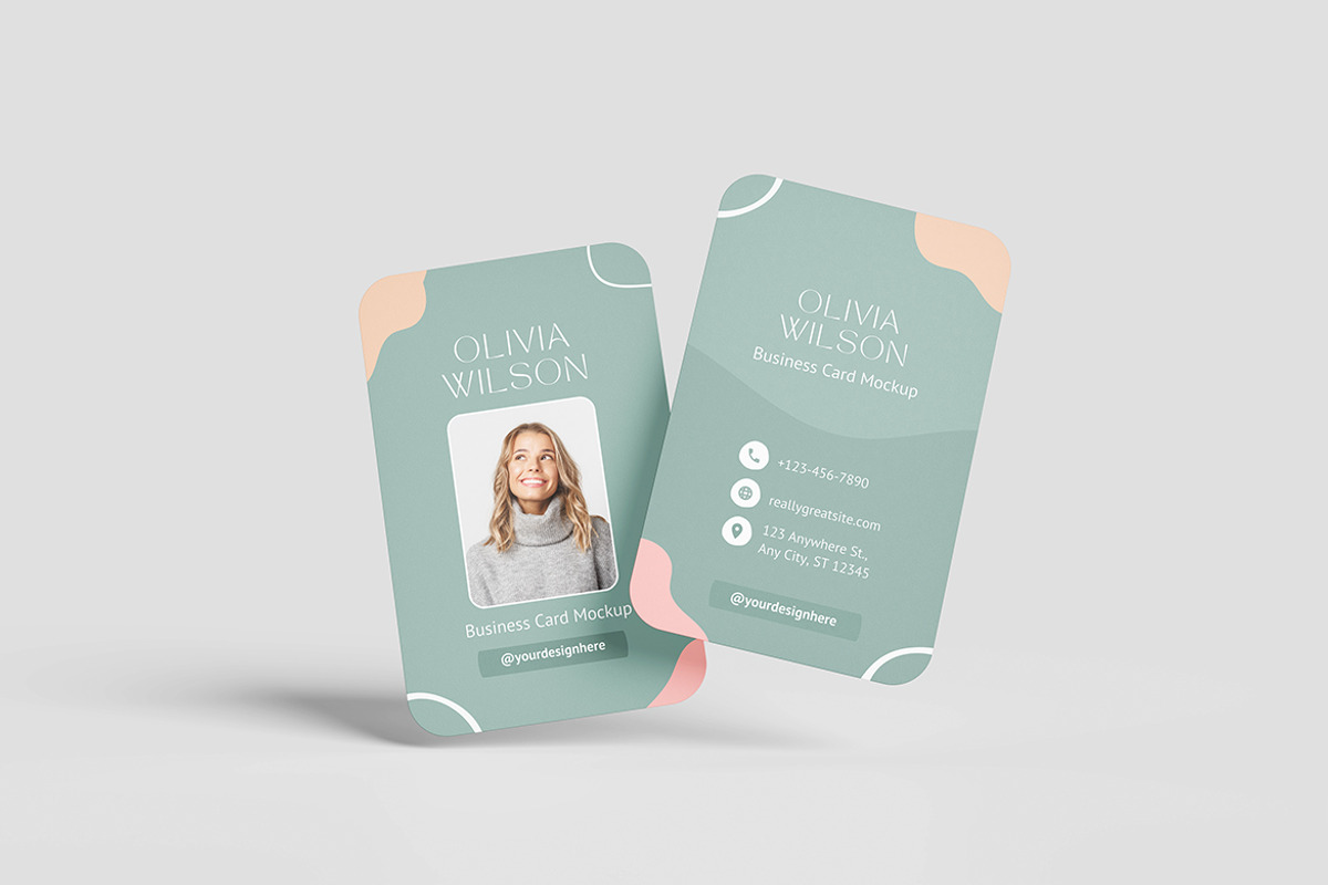 Vertical Business Card Mockup, a Product Mockup by MrLetters (Photo 4 of 5)
