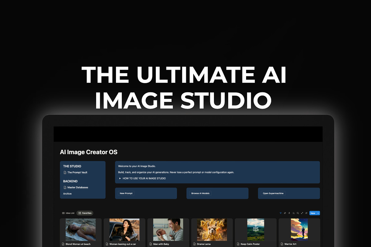 AI Image Prompt Notion Template, an App Template by AlienProduction (Photo 1 of 6)