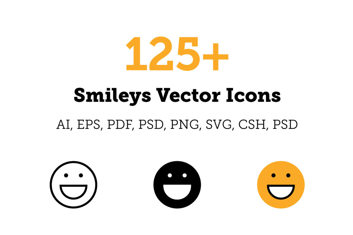125+ Smileys Vector Icons