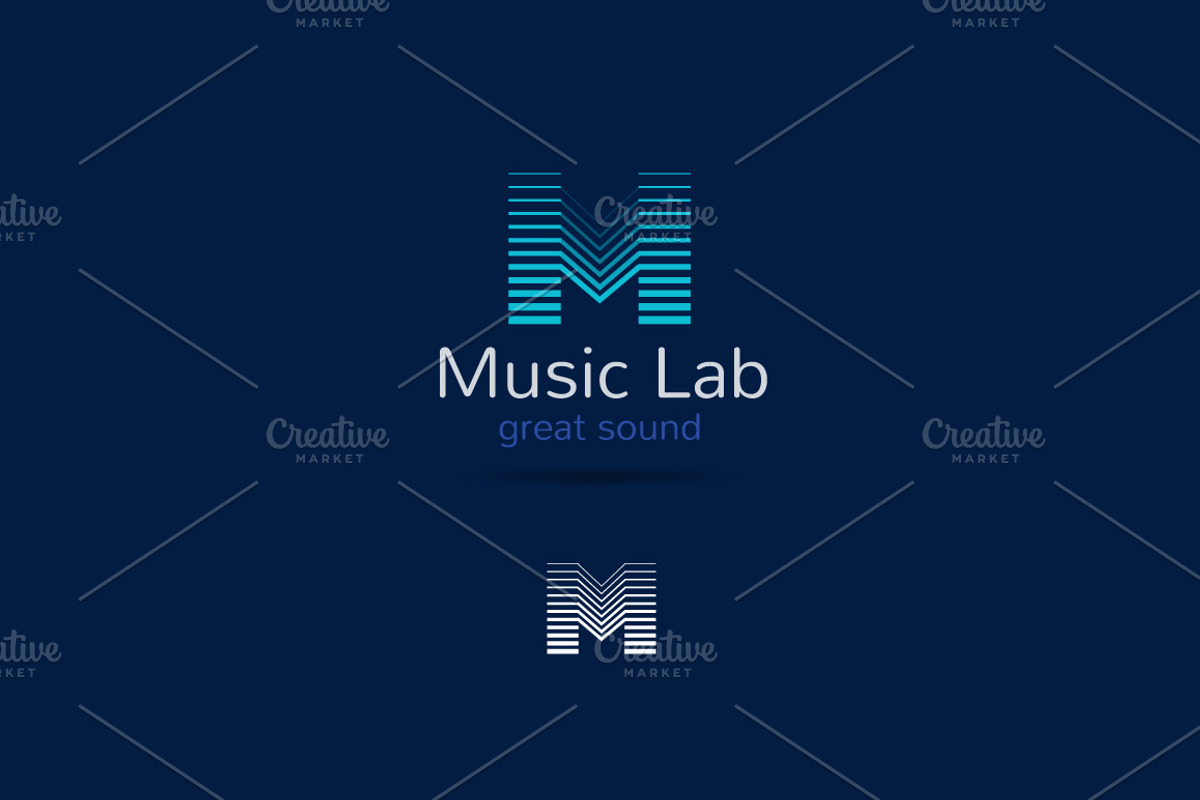 Music Beat. 3 Logos Set, a Branding & Logo Template by Trapezoid (Photo 2 of 4)