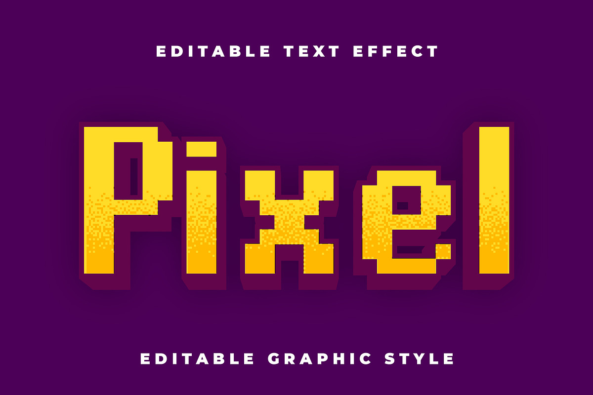 Retro Pixel Halftone Text Effect