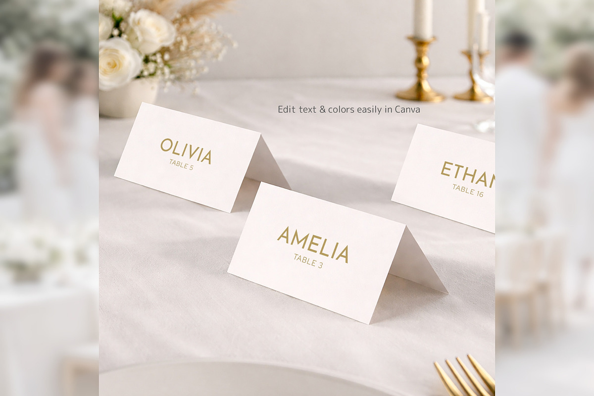 Botanical Place Card Canva bd011, a Card Template by TyphoonStudio (Photo 4 of 10)