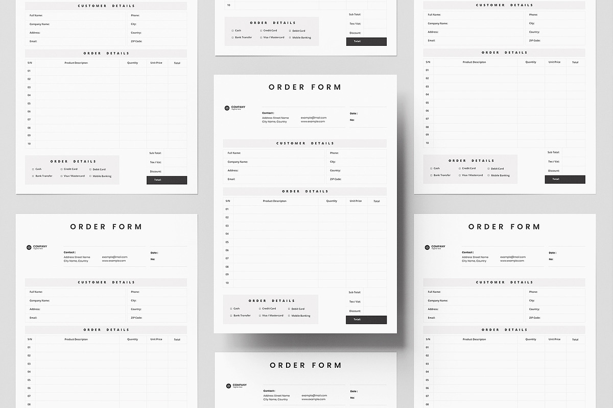 Modern Order Sheet Template, a Flyer Template by afsar.hossain (Photo 1 of 2)