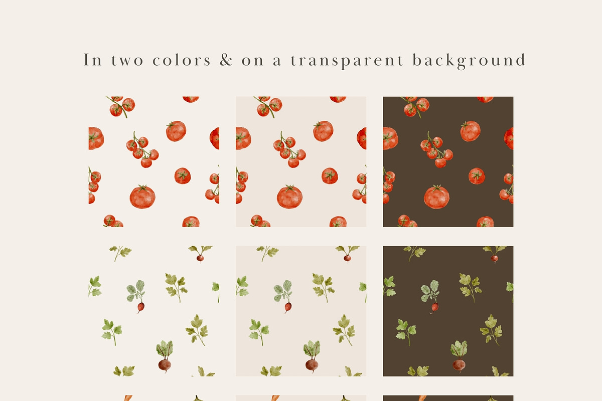 Watercolor Vegetables Collection, a Food Illustration by Jenteva Art (Photo 9 of 15)