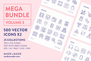 Mega Bundle Vol 3 Line Icons, an Outline Icon by Made by Made (Thumbnail 1 of 10)