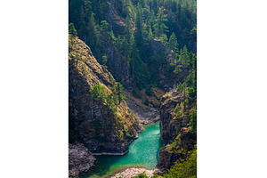 Skagit River below the Diablo Lake, a Nature Photo by Backyard Stock