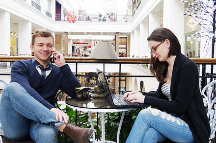 Happy couple in cafe stock photo containing beautiful and cafe, a Person Photo by Footage Autor