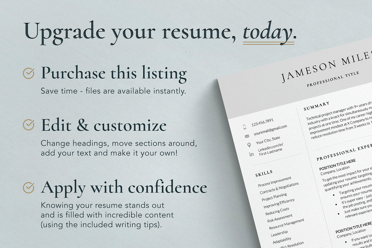 IT Tech Executive Resume Template, a Resume Template by Get Landed (Photo 12 of 12)