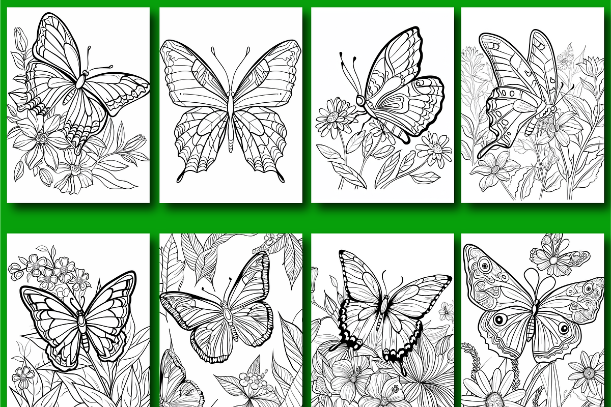 Butterfly Coloring Pages for Kids 2, an Animal Illustration by Design Zone (Photo 5 of 7)