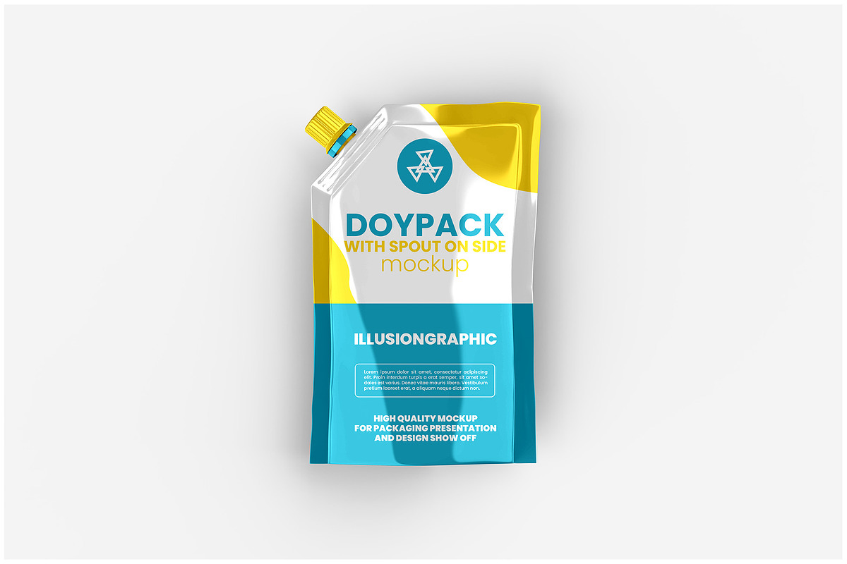 Doypack with Spout on Side Mockup, a Packaging Mockup by Illusiongraphic (Photo 8 of 25)