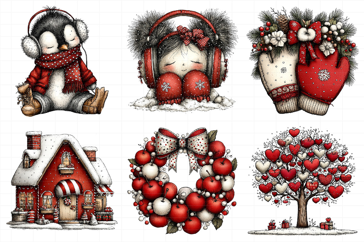 Whimsical Winter Clipart Bundle, an Illustration by Daily.Designs (Photo 4 of 5)