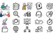 Business Office Icon Set, an Illustration by designvectx (Thumbnail 2 of 3)