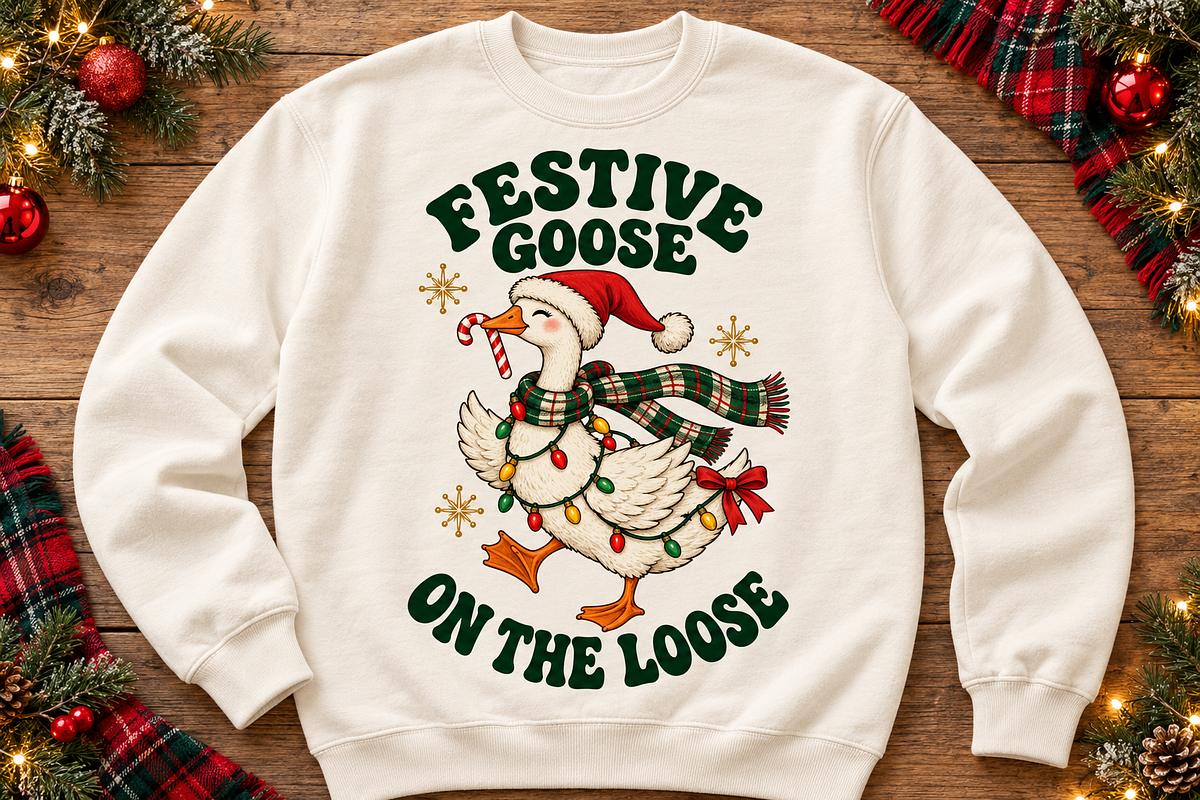 Funny Goose Christmas PNG Graphic, an Object Graphic by Daisy Design (Photo 3 of 3)