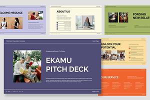Ekamu : Pitch Deck Powerpoint, a Presentation Template by Punkl Camp