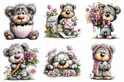 Spring Teddy Bear Clipart Set Bundle, an Illustration by Daily.Designs (Thumbnail 4 of 8)